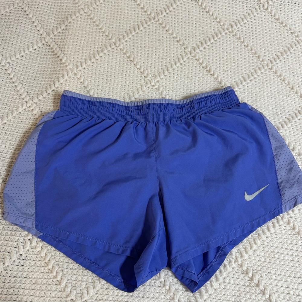 Nike purple dri fit shorts; workout, running; small